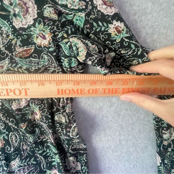 J. Jill Pima Crew-Neck High-Low Floral Long Sleeve CottageCore Top Med. #02 - Picture 5 of 7